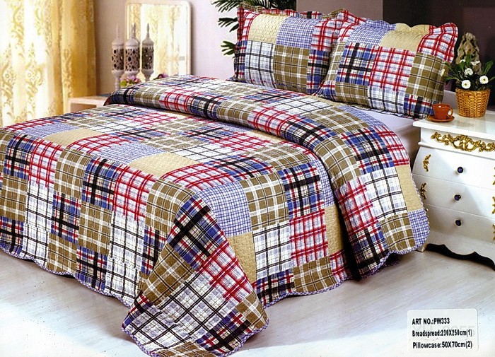 Покрывало стеганое «Tango» (арт. pk375-3, евро, patchwork, размер 230х250, 2 наволочки 50х70) | Patchwork | ТекстильГрупп
