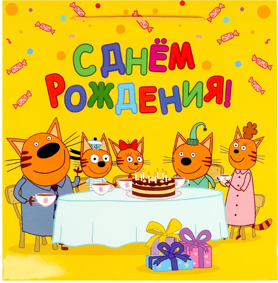 Пакет подарочный «Три кота» | Чудо праздник
