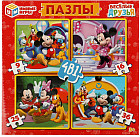 Набор пазлов 4 в 1«Весёлые друзья»