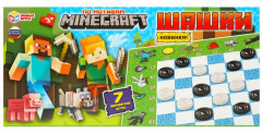 Игра настольная шашки «По мотивам Minecraft»