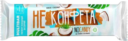 Батончик низкоуглеводный в белой шоколадной глазури без сахара с кокосом «Не Конфета»