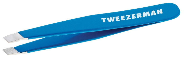 Мини-пинцет со скошенными кончиками «Bahama Blue» | Tweezerman