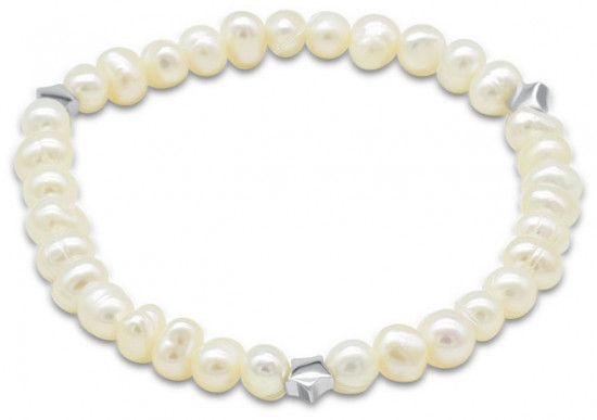 Браслет из серебра с жемчугами