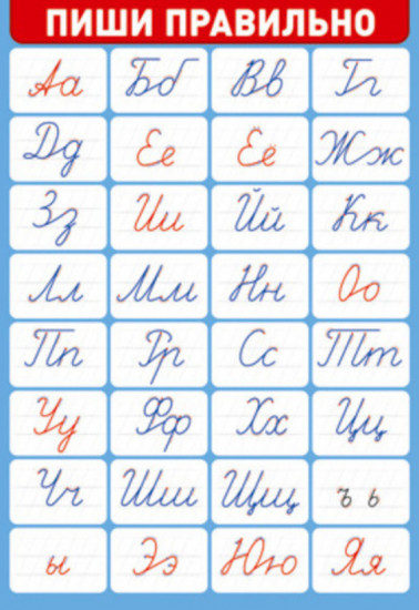 Плакат «Пиши правильно»