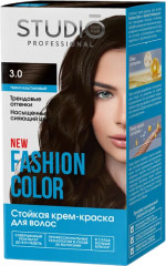 Краска для волос «Fashion Color», оттенок 3.0 Тёмно-каштановый