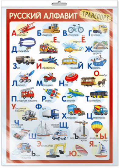 Плакат «Алфавит: Транспорт»