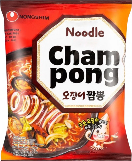 Лапша быстрого приготовления острая с морепродуктами «Cham pong»