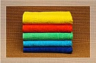 Полотенце махровое гладкокрашеное пляжное с рельефным рисунком "Афалина" (ДМ-люкс, 70х140, цвет синий)