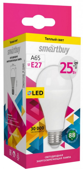 Светодиодная LED-лампа A65-25W/3000/E27