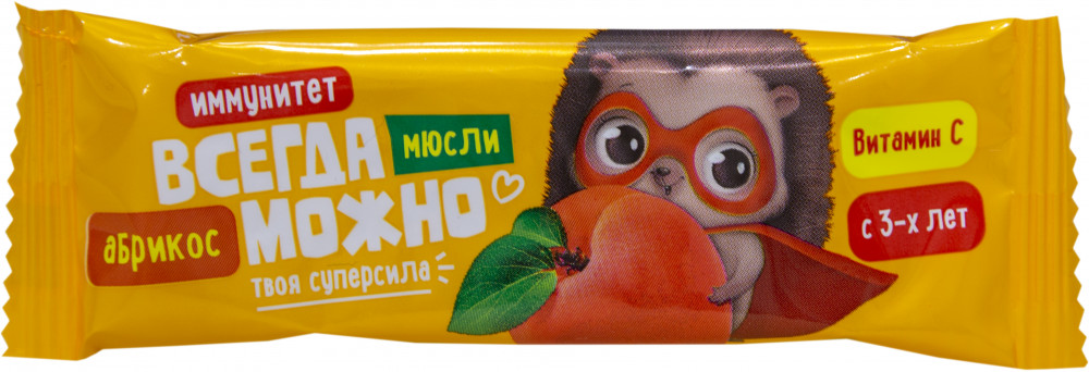 Батончик-мюсли с абрикосом и витамином C | Всегда можно | Всегда можно
