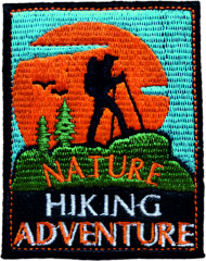 Шеврон «Nature, Hiking Adventure. Природа и приключения в горном походе»