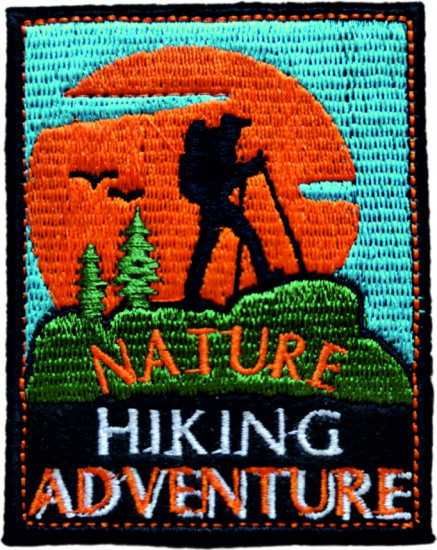 Шеврон «Nature, Hiking Adventure. Природа и приключения в горном походе»