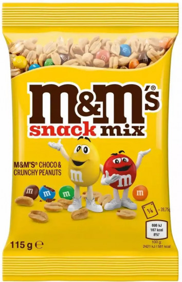 Набор из обжаренного арахиса и разноцветных драже «Snack Mix»