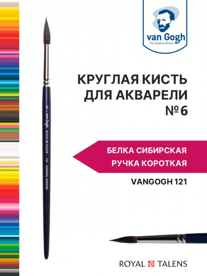 Кисть для акварели №6