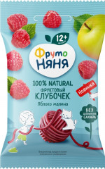 Фруктовые кусочки из яблок и малины