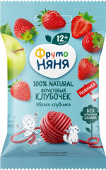 Фруктовые кусочки из яблок и малины