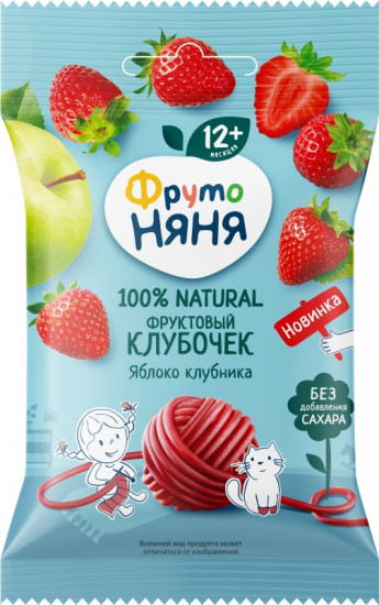 Фруктовые кусочки из яблок и клубники