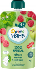 Пюре «яблоко, малина, мелисса»
