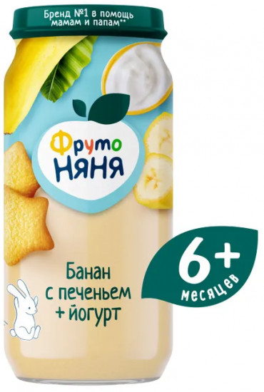 Пюре детское «Банан с печеньем и йогуртом»