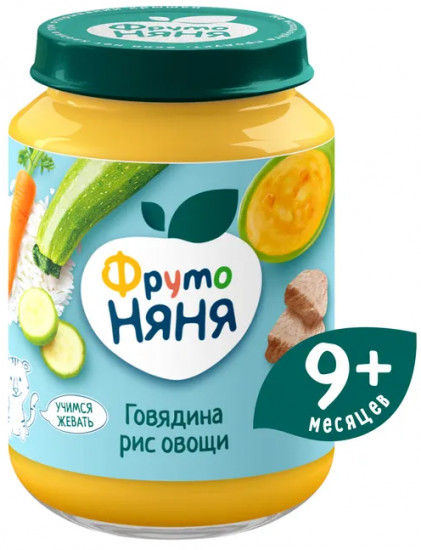 Пюре детское мясорастительное «Говядина, рис, овощи»