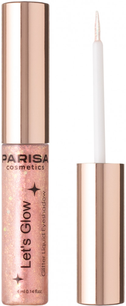 Тени для век жидкие с глиттером «Let’s Glow», оттенок 01 Topaz | Parisa Cosmetics