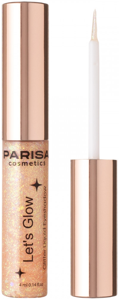 Тени для век жидкие с глиттером «Let’s Glow», оттенок 04 Gold | Parisa Cosmetics