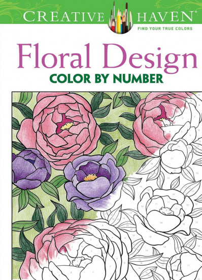 Creative Haven Floral Design Color by Number Coloring Book