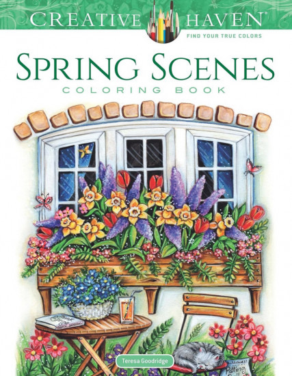 Creative Haven Spring Scenes Coloring Book