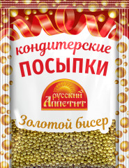 Кондитерские посыпки «Золотой бисер»
