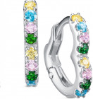 Серьги из серебра с фианитами