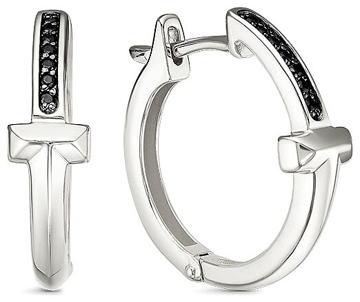 Серьги из серебра со шпинелями