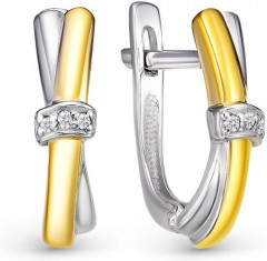 Серьги из серебра с бриллиантами