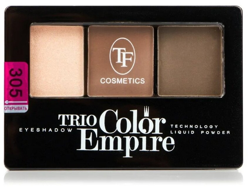 Палетка теней для век «Trio Color Empire», оттенок 305 Розовая дымка | Triumph