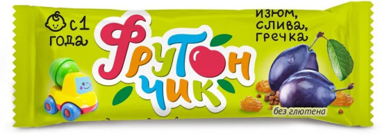 Батончик фруктовый со злаками «Изюм, слива, гречка»