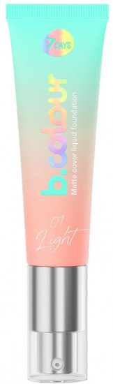 Тональный крем «B.Colour Matte cover liquid foundation», оттенок 01 Light