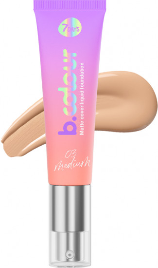 Тональный крем «B.Colour Matte cover liquid foundation», оттенок 03 Medium