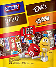 Набор конфет «M&M's, Snickers, Dove, Воздушный рис в молочном шоколаде»