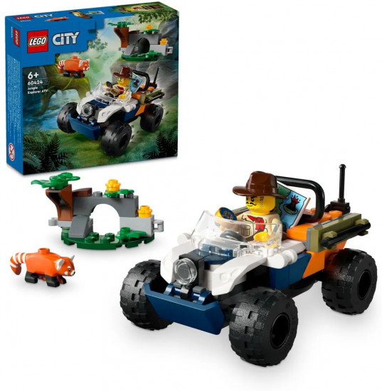 Конструктор LEGO® 60424 Малая панда и квадроцикл в джунглях