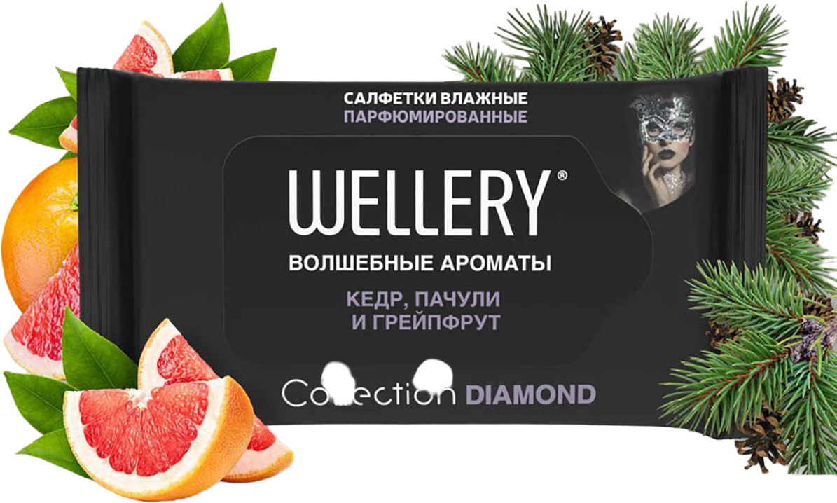 Салфетки влажные «Collection Diamond» | Wellery