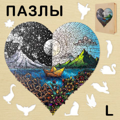 Пазл деревянный «День и ночь L»