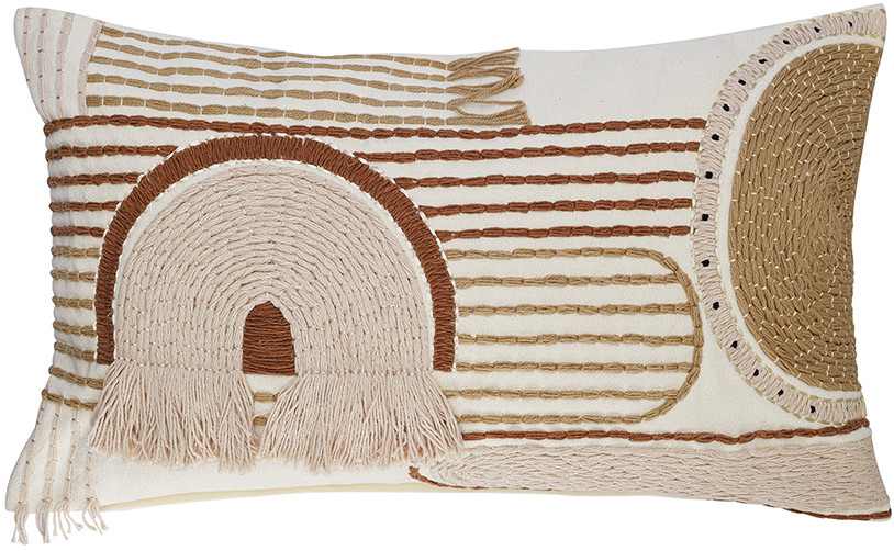 Чехол на подушку «Beige geometry» | Ethnic | Tkano