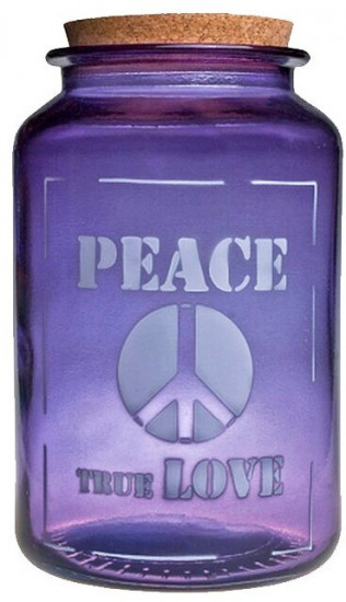 Банка для сыпучих продуктов «Peace True Love»