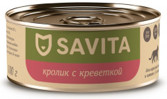 Консервы для кошек и котят «Кролик с креветкой»