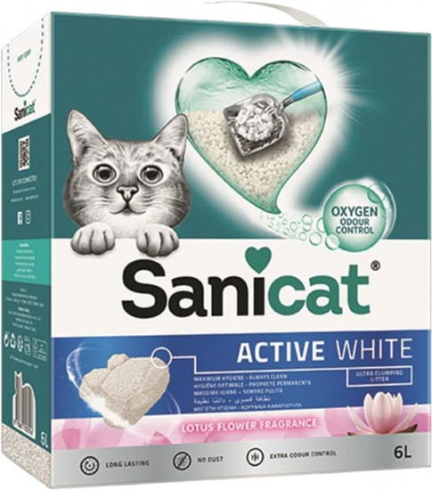 Наполнитель комкующийся с ароматом лотоса «Active White»
