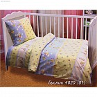 Комплект постельного белья для детской кроватки "Буслик" (бязь, 1 наволочка 40х60)