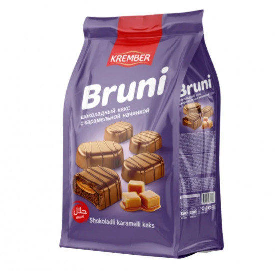 Кекс глазированный с карамельной начинкой «Bruni»