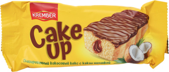 Глазированный кокосовый кекс с какао-начинкой «Cake Up»