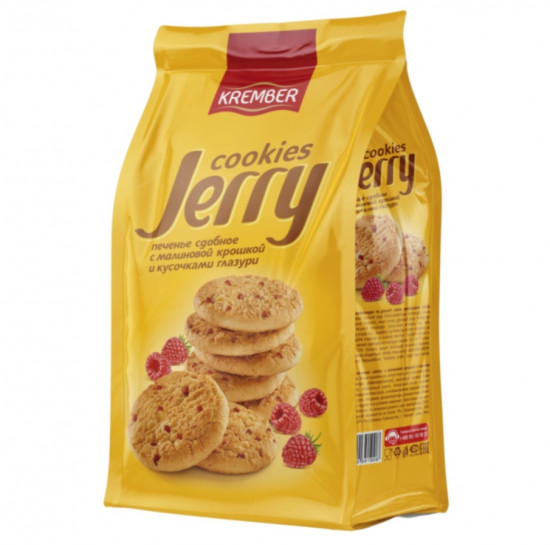 Печенье сдобное с кусками малины «Jerry»