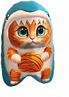 Игрушка-антистресс «Кот-синяя акула»