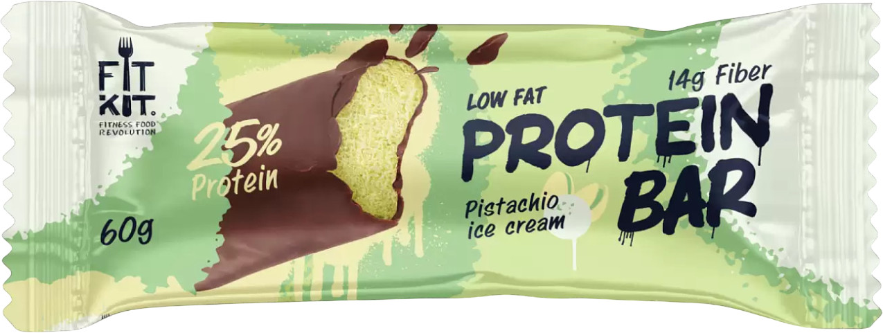 Батончик глазированный Protein Bar «Фисташковое мороженое» | FitKit